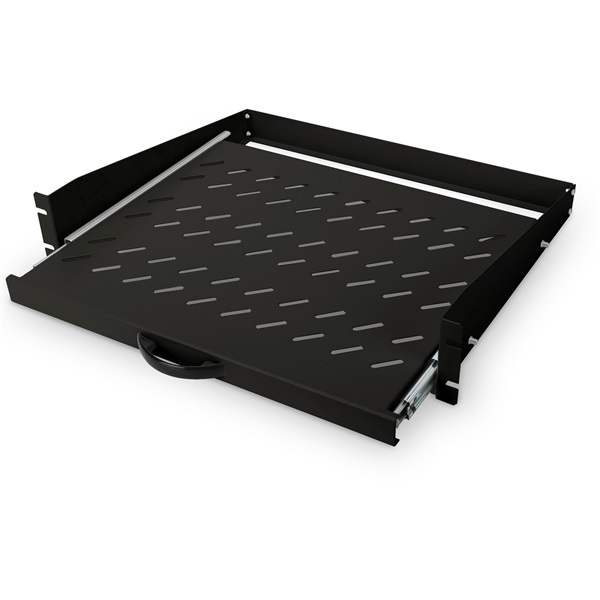 DIGITUS DN-19-TRAY-2-450-SW 19" 2U 352mm mély 30kg fekete kihúzható polc