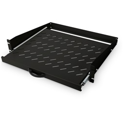 DIGITUS DN-19-TRAY-2-450-SW 19" 2U 352mm mély 30kg fekete kihúzható polc