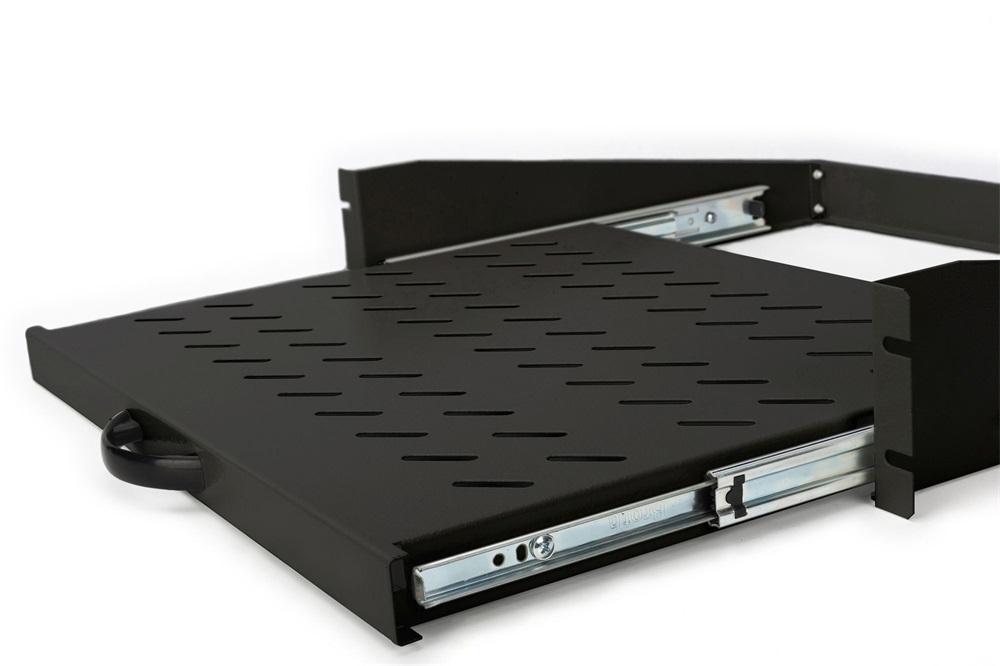 DIGITUS DN-19-TRAY-2-450-SW 19" 2U 352mm mély 30kg fekete kihúzható polc