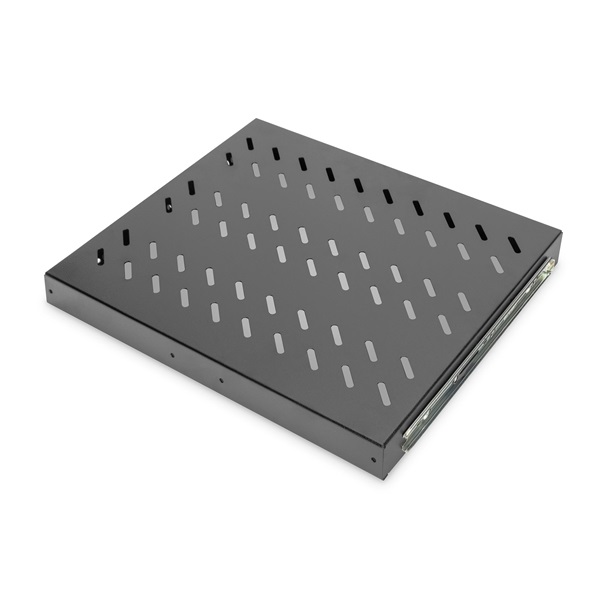 DIGITUS DN-19 TRAY-2-600-SW 19" 1U 345mm mély 25kg fekete kihúzható polc