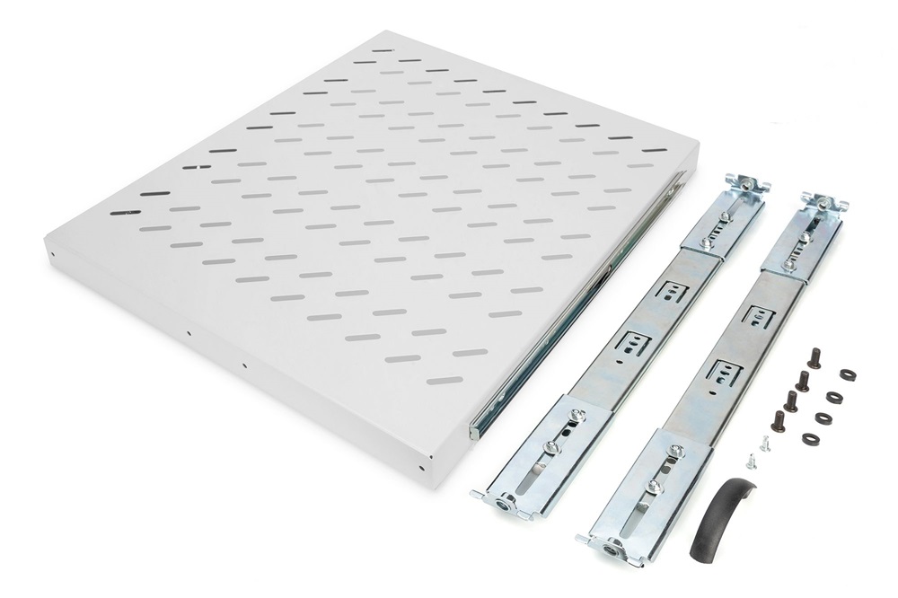 DIGITUS DN-19 TRAY-2-800 19" 1U 568mm mély 25kg szürke kihúzható polc