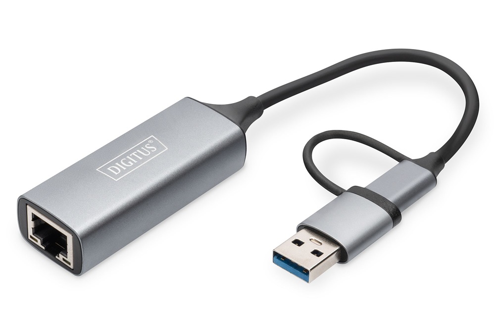 DIGITUS DN-3028 USB type A 3.0 Type-C 3.1 2.5 Gigabit Ethernet adapter