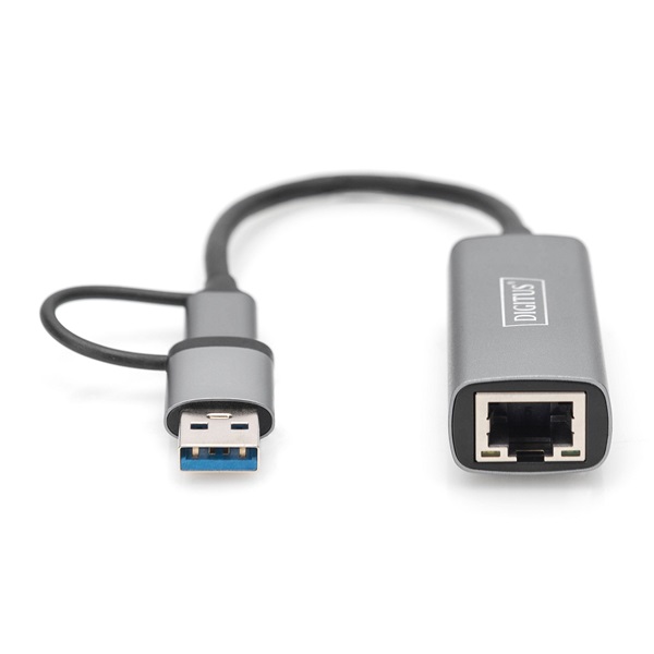 DIGITUS DN-3028 USB type A 3.0 Type-C 3.1 2.5 Gigabit Ethernet adapter