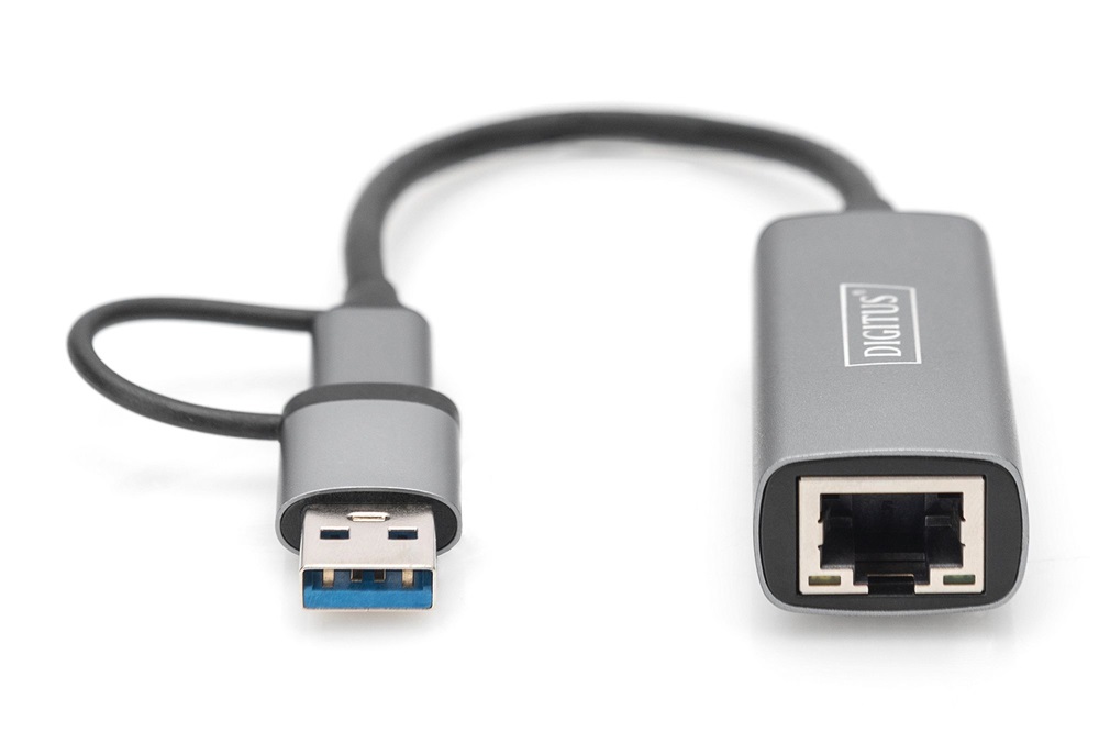 DIGITUS DN-3028 USB type A 3.0 Type-C 3.1 2.5 Gigabit Ethernet adapter