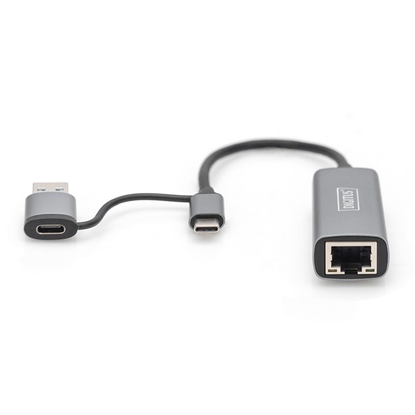 DIGITUS DN-3028 USB type A 3.0 Type-C 3.1 2.5 Gigabit Ethernet adapter