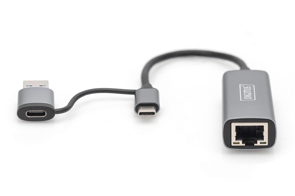 DIGITUS DN-3028 USB type A 3.0 Type-C 3.1 2.5 Gigabit Ethernet adapter