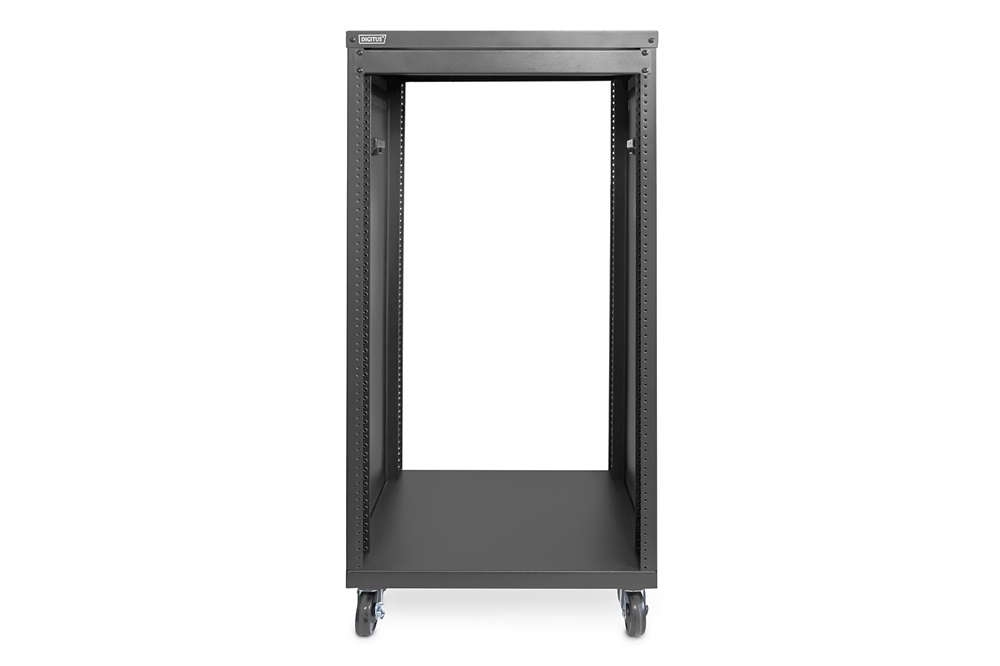 DIGITUS DN-48002 19" 21U 1000x507x460mm lapraszerelt fekete hálózati szekrény kerekekkel