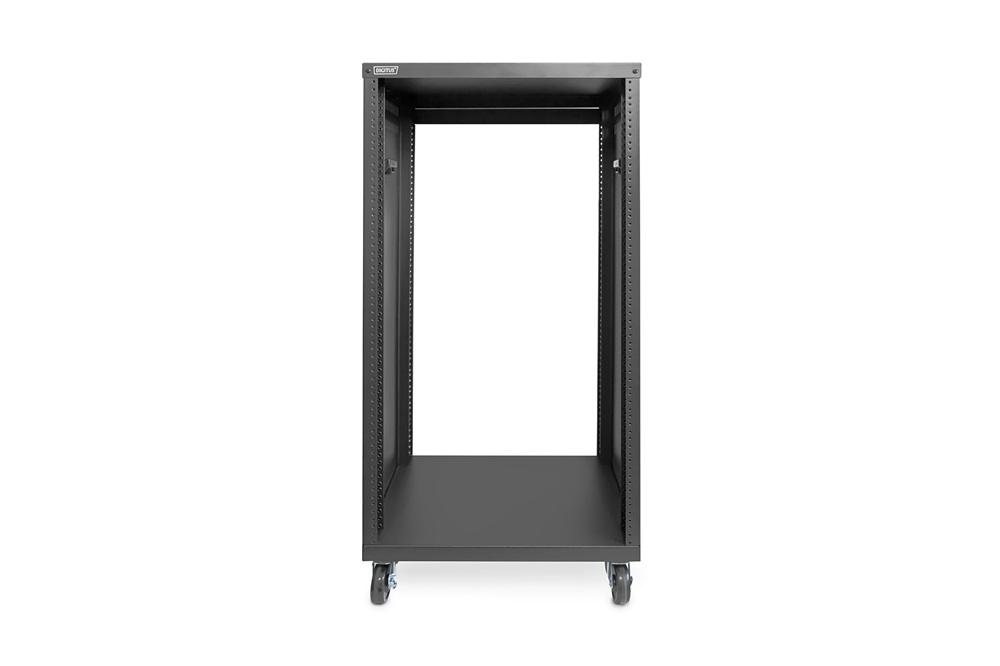 DIGITUS DN-48002 19" 21U 1000x507x460mm lapraszerelt fekete hálózati szekrény kerekekkel