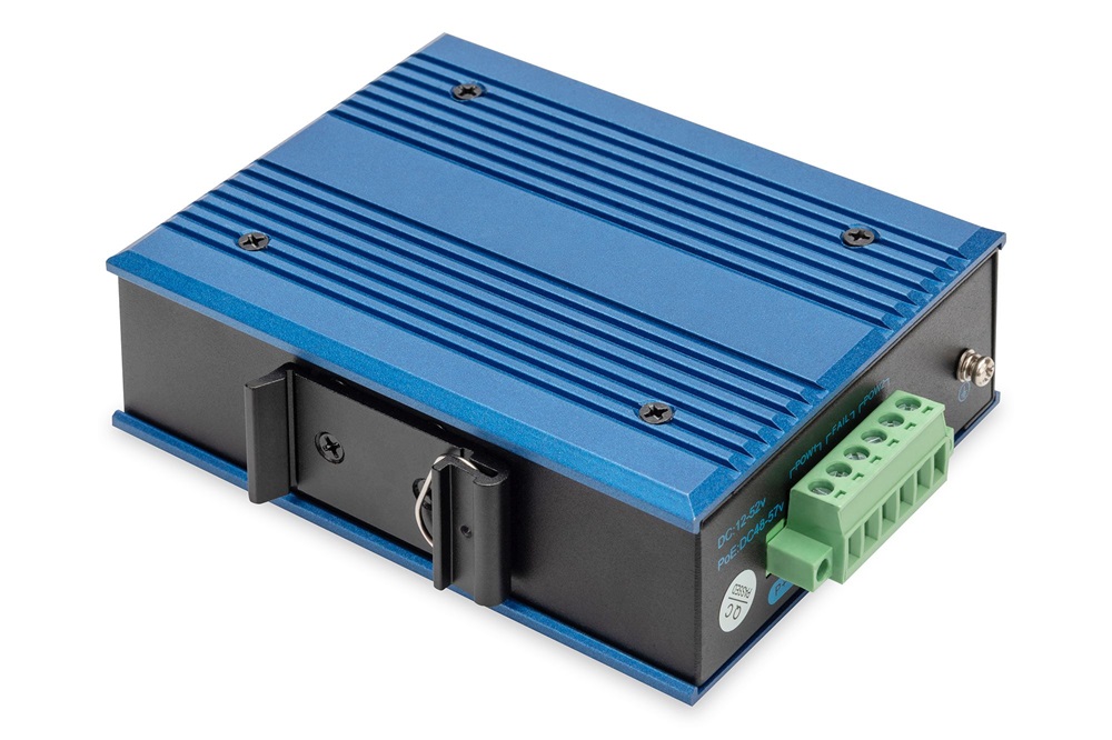 DIGITUS DN-651135 4x GbE Lan port 1x SFP port PoE 100W nem menedzselhető ipari switch
