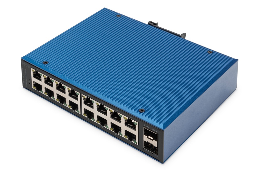 DIGITUS DN-651138 12x GbE Lan port 2x SFP port nem menedzselhető ipari switch
