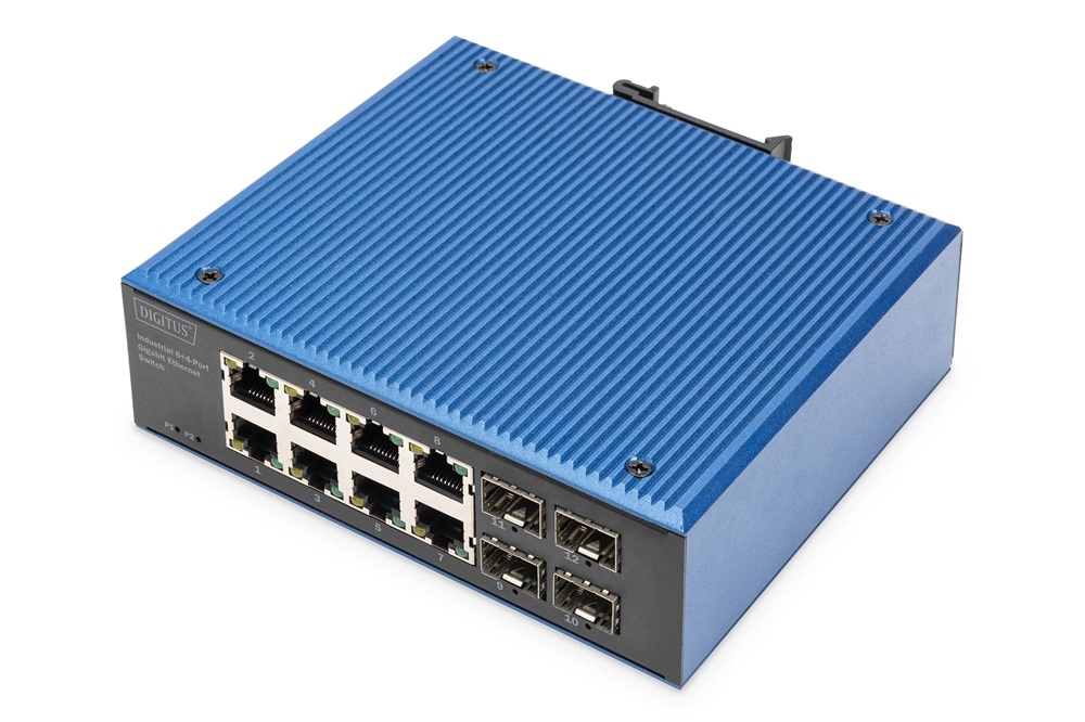 DIGITUS DN-651152 8x GbE Lan port 4x SFP port menedzselhető ipari switch