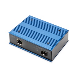 DIGITUS DN-652103-1 Gigabit 1x GbE Lan port SFP modul nélküli ipari média konverter