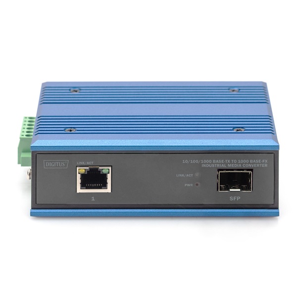 DIGITUS DN-652103-1 Gigabit 1x GbE Lan port SFP modul nélküli ipari média konverter