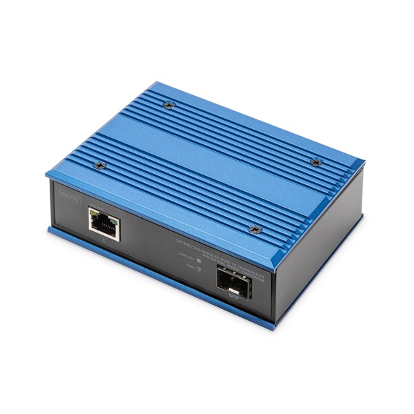 DIGITUS DN-652104-1 Gigabit 1x GbE Lan port PoE SFP modul nélküli ipari média konverter