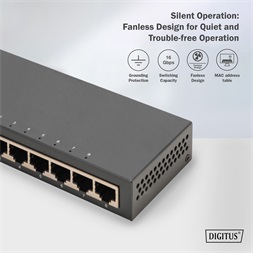 DIGITUS DN-80066-1 8x GbE Lan port nem menedzselhető asztali switch