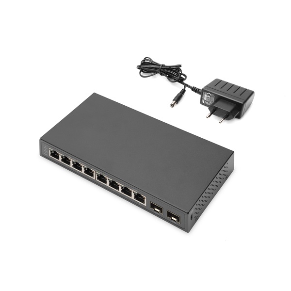 DIGITUS DN-80067 8x GbE Lan port 2x SFP port nem menedzselhető asztali switch