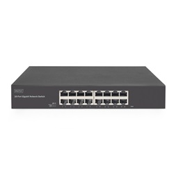 DIGITUS DN-80112-2 1U 19" 16x GbE Lan nem menedzselhető switch