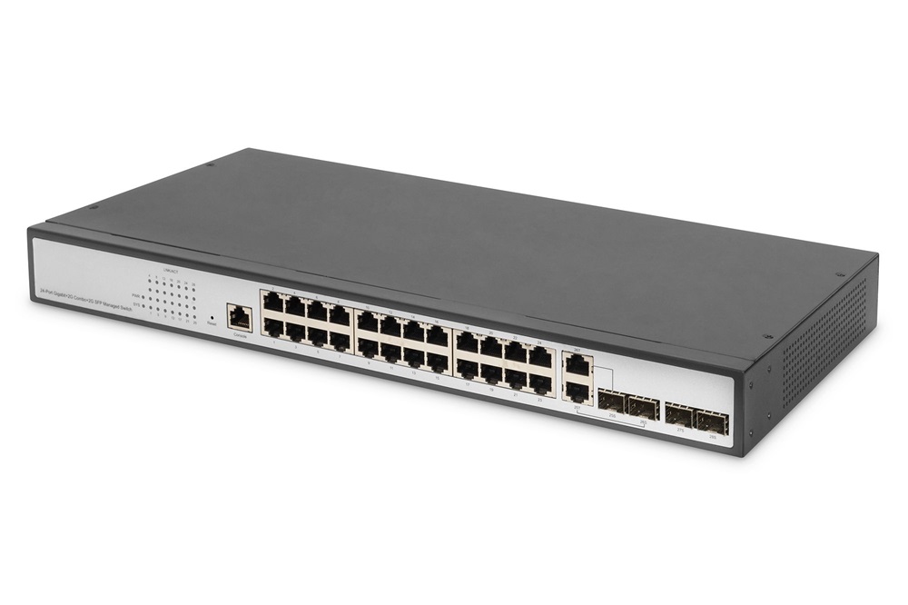 DIGITUS DN-80221-3 24x GbE Lan port 2x SFP port menedzselhető switch