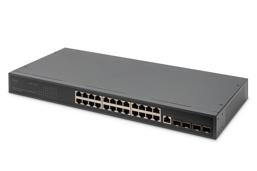 DIGITUS DN-80223 24x GbE Lan port 4x SFP port menedzselhető switch