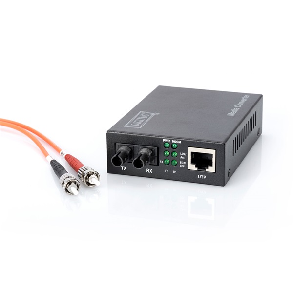 DIGITUS DN-82110-1 Gigabit 1x GbE Lan port 1x ST duplex média konverter