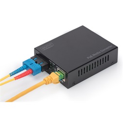 DIGITUS DN-82150 Gigabit multimodusú 500m PoE  SC média konverter