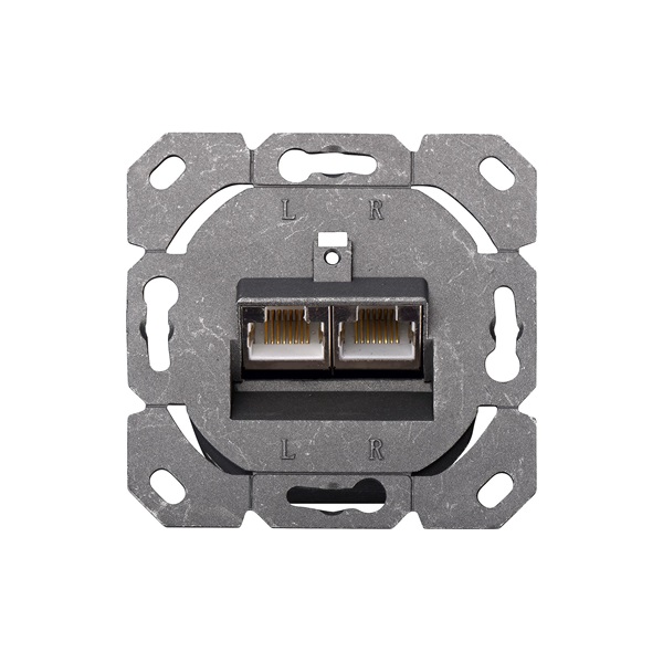 DIGITUS DN-9005-N Cat6 Modulo50 dupla süllyesztett aljzat 2xRJ45 árnyékolt csatlakozóval