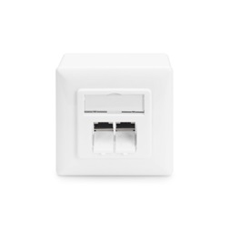 DIGITUS DN-9006/B5-N Cat6 Modulo50 dupla falon kívüli aljzat 2xRJ45 árnyékolt csatlakozóval 5db/csomag