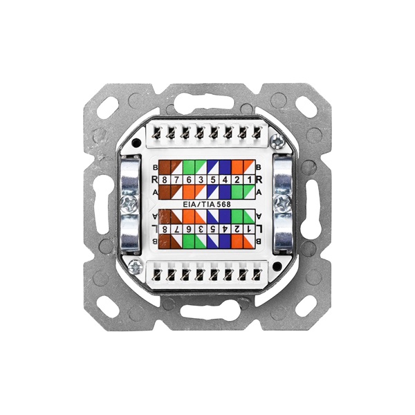 DIGITUS DN-9006-N Cat6 Modulo50 dupla falon kívüli aljzat 2xRJ45 árnyékolt csatlakozóval
