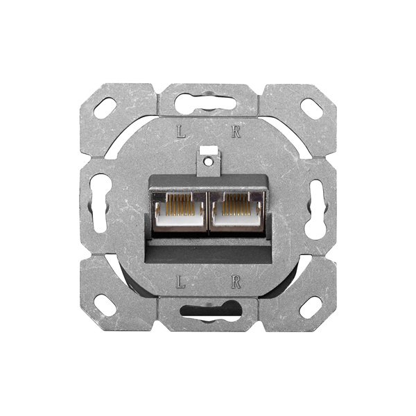 DIGITUS DN-9006-N Cat6 Modulo50 dupla falon kívüli aljzat 2xRJ45 árnyékolt csatlakozóval