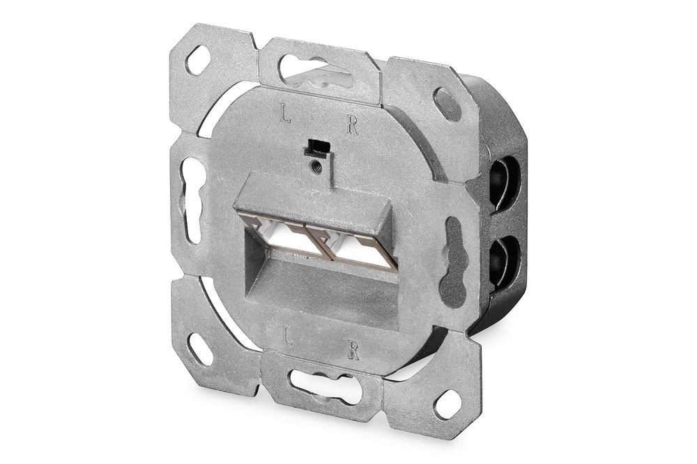 DIGITUS DN-9006-N Cat6 Modulo50 dupla falon kívüli aljzat 2xRJ45 árnyékolt csatlakozóval