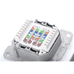DIGITUS DN-9007-1 Cat6A Modulo50 dupla süllyesztett aljzat 2xRJ45 árnyékolt csatlakozóval