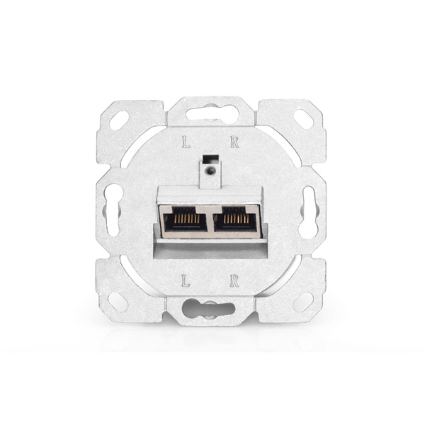 DIGITUS DN-9007-1 Cat6A Modulo50 dupla süllyesztett aljzat 2xRJ45 árnyékolt csatlakozóval