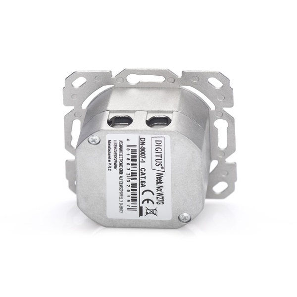 DIGITUS DN-9007-1 Cat6A Modulo50 dupla süllyesztett aljzat 2xRJ45 árnyékolt csatlakozóval
