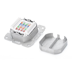 DIGITUS DN-9007-1 Cat6A Modulo50 dupla süllyesztett aljzat 2xRJ45 árnyékolt csatlakozóval