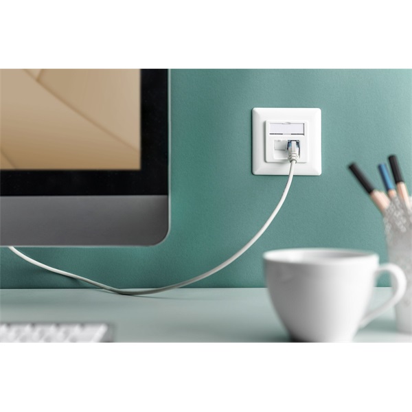 DIGITUS DN-9007-1 Cat6A Modulo50 dupla süllyesztett aljzat 2xRJ45 árnyékolt csatlakozóval