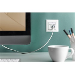 DIGITUS DN-9007-1 Cat6A Modulo50 dupla süllyesztett aljzat 2xRJ45 árnyékolt csatlakozóval