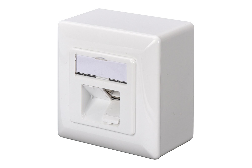 DIGITUS DN-9007-S-1 Cat6A Modulo50 dupla falon kívüli aljzat 2xRJ45 árnyékolt csatlakozóval