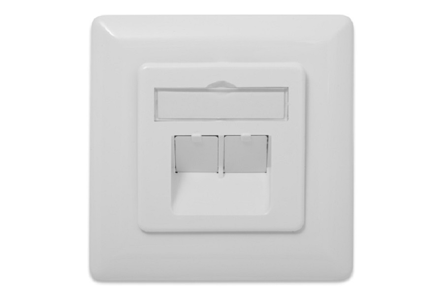 DIGITUS DN-9008-1 CAT6A Class EA 2x RJ45 süllyesztett fali aljzat