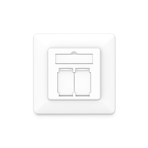 DIGITUS DN-9010/8-2 Cat6A Modulo50 dupla süllyesztett aljzat 2xRJ45 árnyékolt csatlakozóval