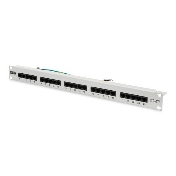 DIGITUS DN-91325-1 25port 19" 1U CAT3 ISDN árnyékolatlan Patch Panel