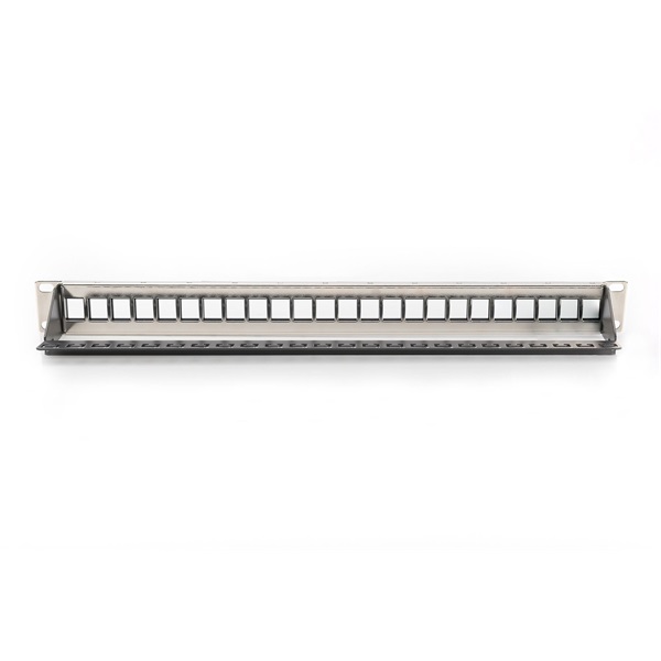 DIGITUS DN-91411-LF 24port 19" 1U moduláris fekete árnyékolt üres Patch Panel
