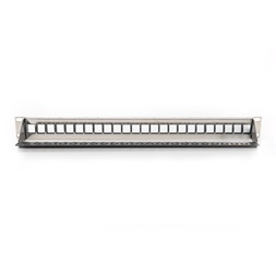 DIGITUS DN-91411-LF 24port 19" 1U moduláris fekete árnyékolt üres Patch Panel