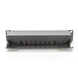 DIGITUS DN-91608S CAT6 8port 10" 1U fekete árnyékolt Patch Panel