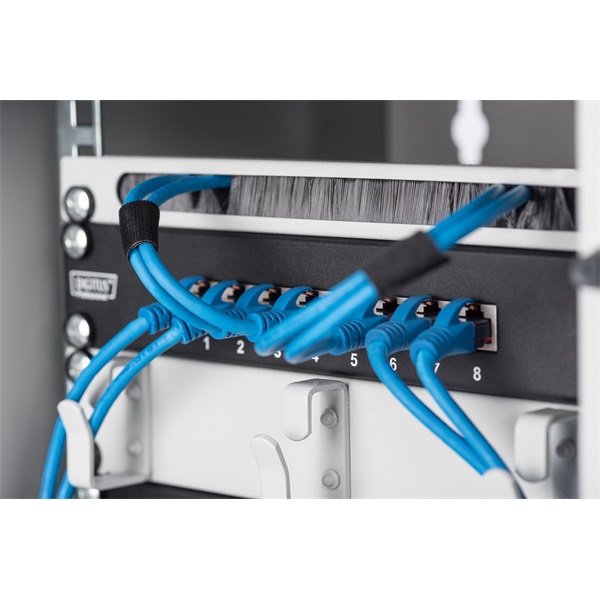 DIGITUS DN-91608S CAT6 8port 10" 1U fekete árnyékolt Patch Panel