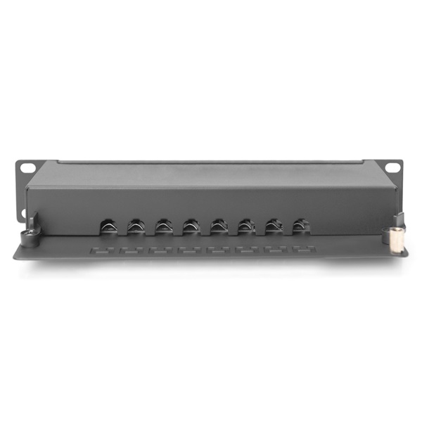 DIGITUS DN-91608S-EA CAT6A 8port 10" 1U fekete árnyékolt Patch Panel