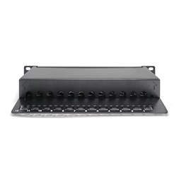 DIGITUS DN-91612S-EA CAT6A 8port 10" 1U fekete árnyékolt Patch Panel
