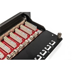 DIGITUS DN-91612S-EA CAT6A 8port 10" 1U fekete árnyékolt Patch Panel