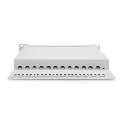 DIGITUS DN-91612S-EA-G CAT6A 8port 10" 1U szürke árnyékolt Patch Panel