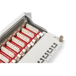 DIGITUS DN-91612S-EA-G CAT6A 8port 10" 1U szürke árnyékolt Patch Panel