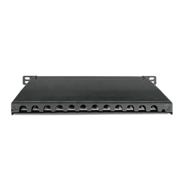 DIGITUS DN-91612S-SL-EA CAT6A 12port 10" 0,5U fekete árnyékolt Patch Panel